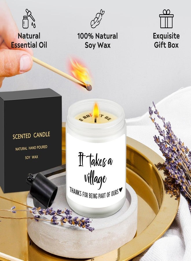 VIISPIRIT Thank You Gifts, Appreciation Candle - It Takes a Village, Thanks for Being Part of Ours, Unique Gift for Nannies, Teachers, Babysitters, Coaches, Friends, Coworkers, Bosses, Gift for Grandparents - Image 2